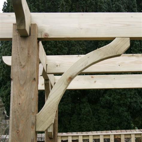 wooden corner brace for pergola